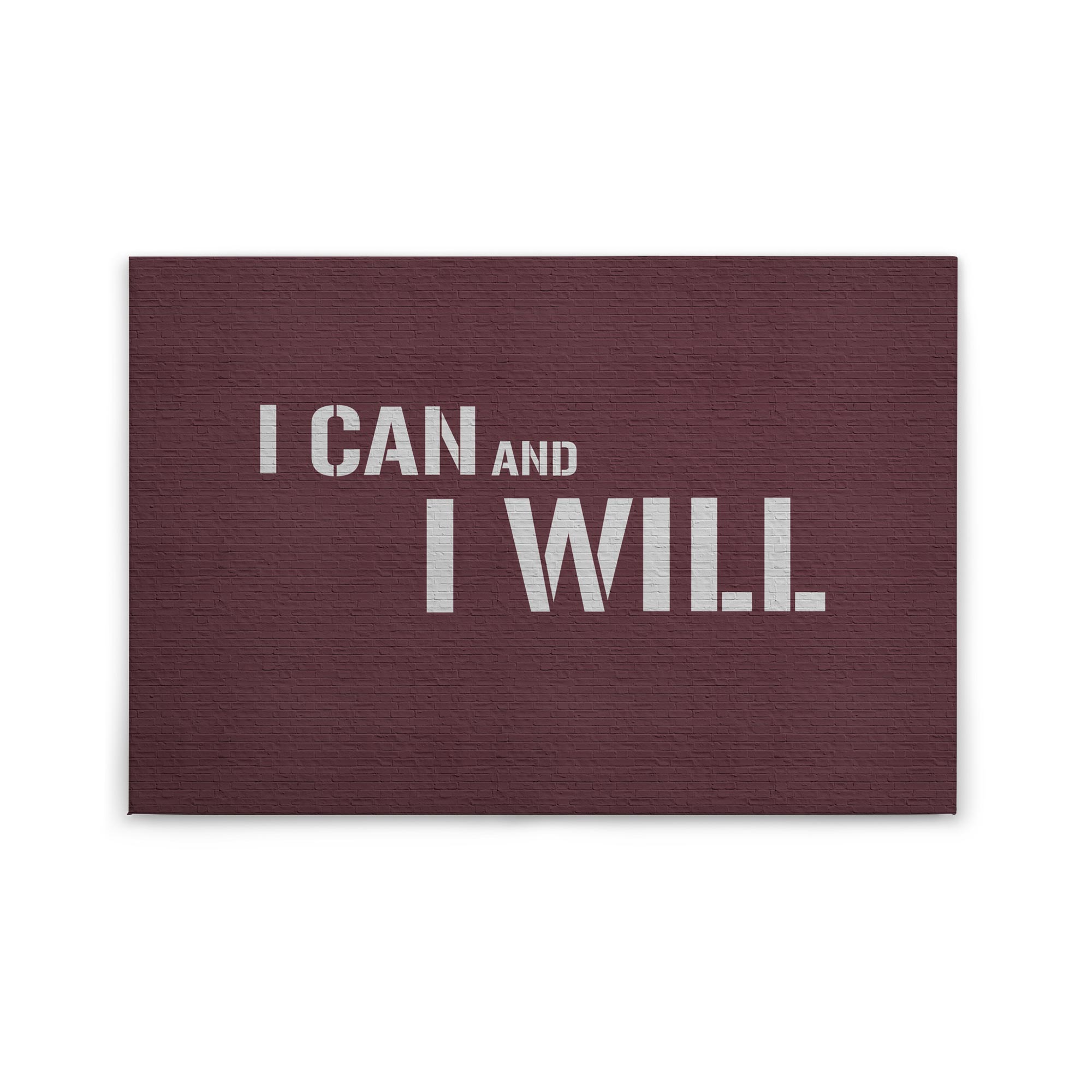 Tadessi Leinwandbild Sprüche Motivation - 60 x 90 cm - M1-No.50171 - Keilrahmen in Rot Grau