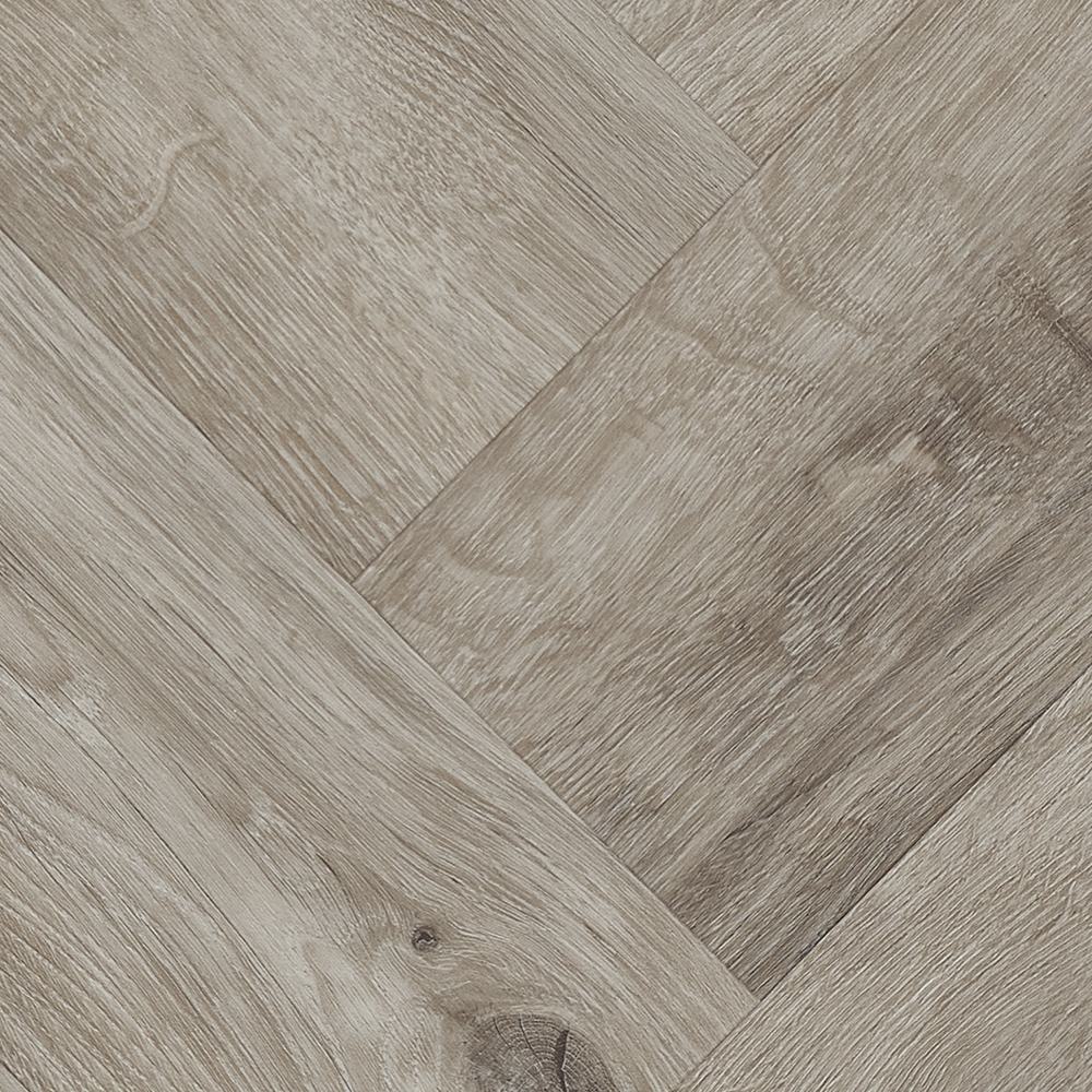 Vinylboden AMARON Herringbone Medicci Eiche 592 x 148 x 5 mm Klickvinyl Grau NKL42