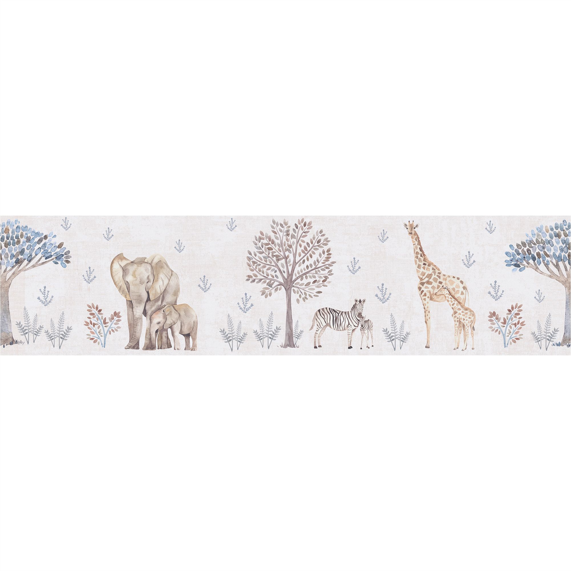 Bordüre 771771 Beige Grau Uni Lilly & Luis Tiere A.S. Création