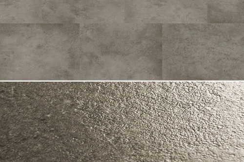 Vinylboden Fliesenoptik grau