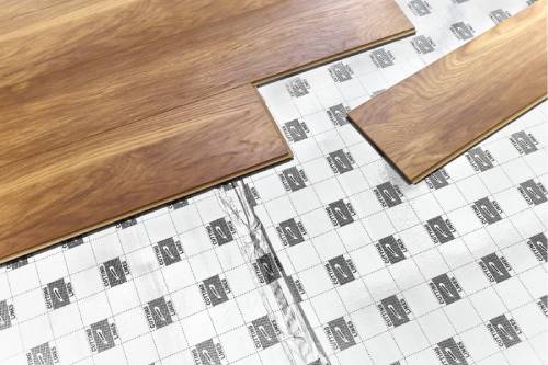 Laminat mit Trittaschalldämmung